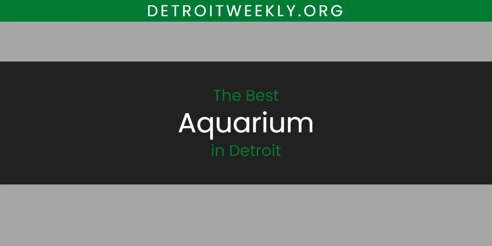 The Absolute Best Aquarium in Detroit  [Updated 2025]
