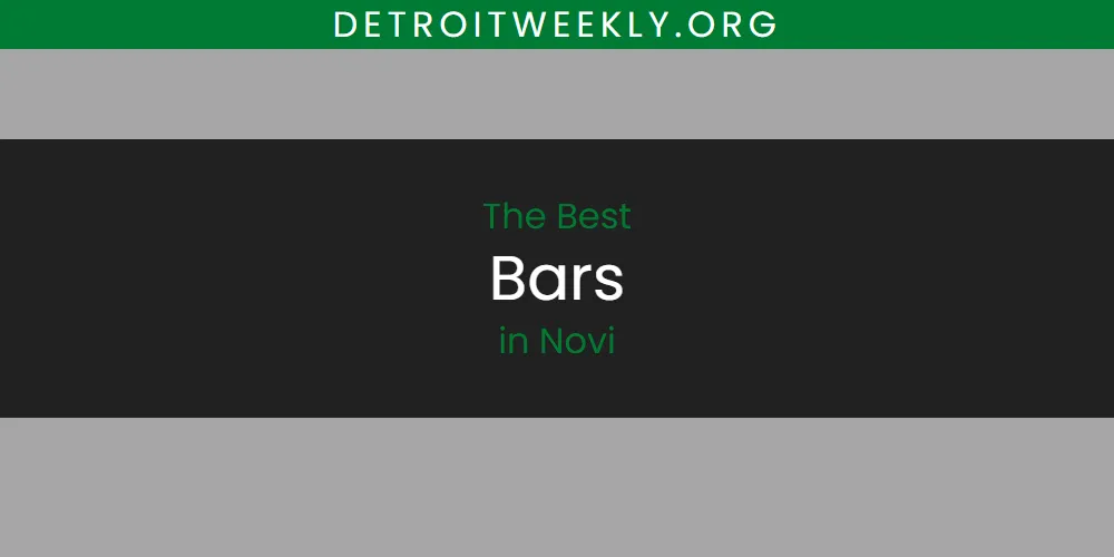 The 2026 Best Bars in Novi List