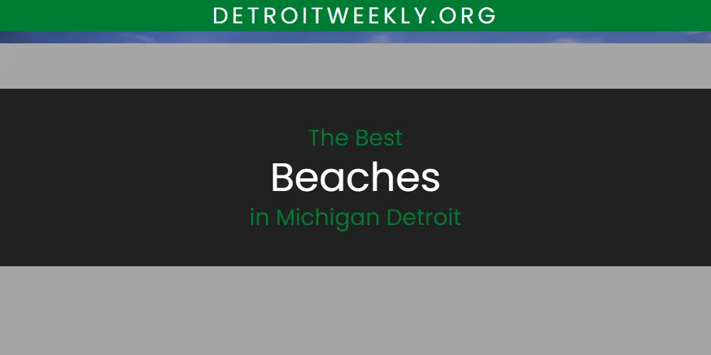 The 2026 Best Beaches in Michigan Detroit List